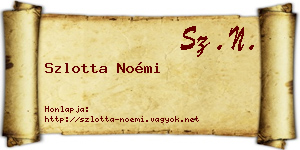Szlotta Noémi névjegykártya